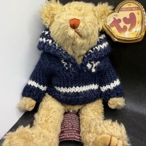 TY Attic Treasures Fraser Bear Plush w/ Sweater Vintage Collectible